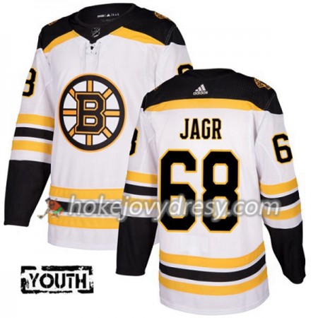 Dětské Hokejový Dres Boston Bruins Jaromir Jagr 68 Bílá 2017-2018 Adidas Authentic